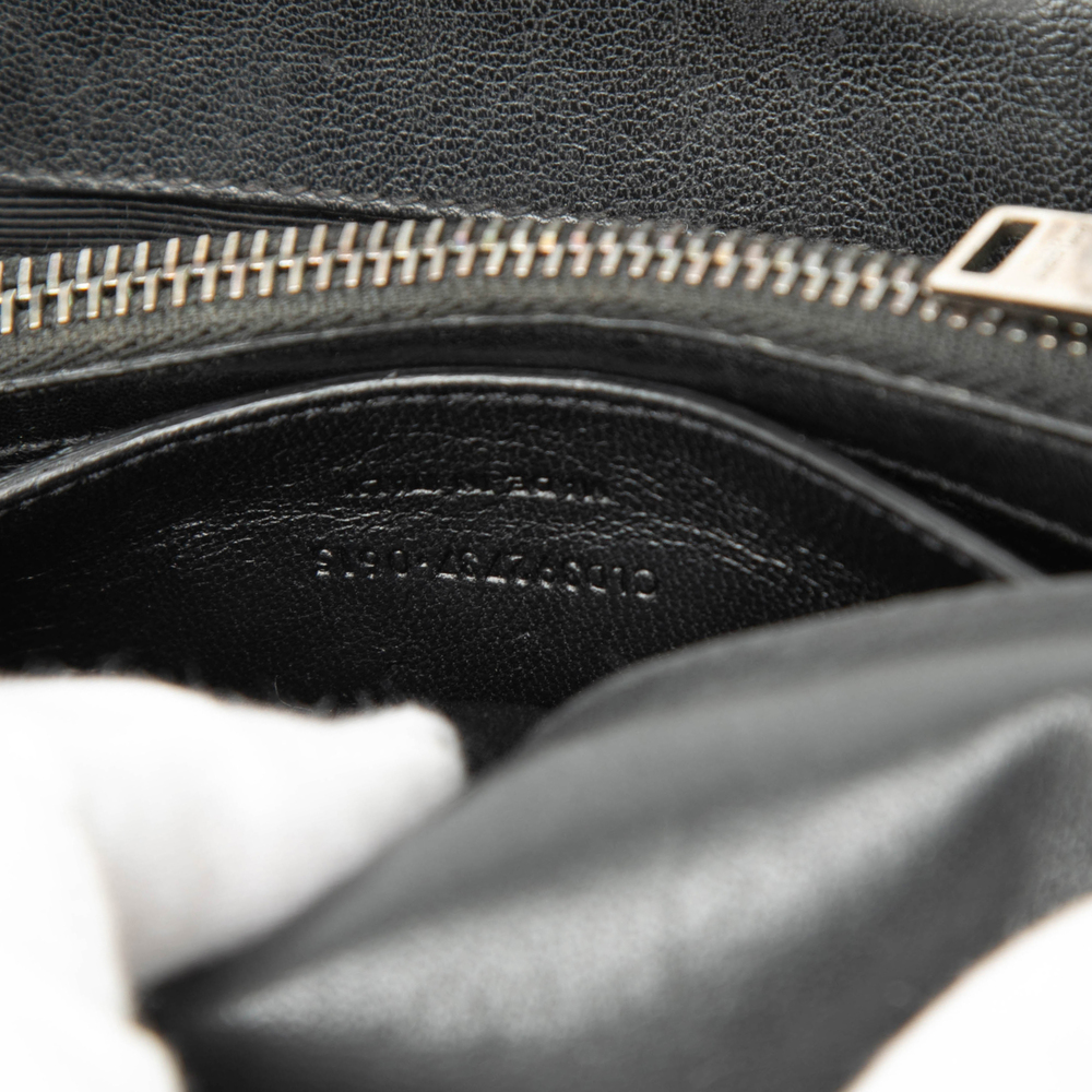Pre-Loved Saint Laurent Medium Chevron Sheepskin Monogram College Satchel - Picture 6 of 8